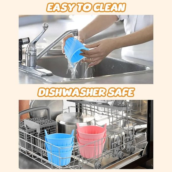 Silicone Air Fryer Egg Mold, Reusable Nonstick Air Fryer EggPoacher6Pcs(AnyColor - Picture 14 of 15